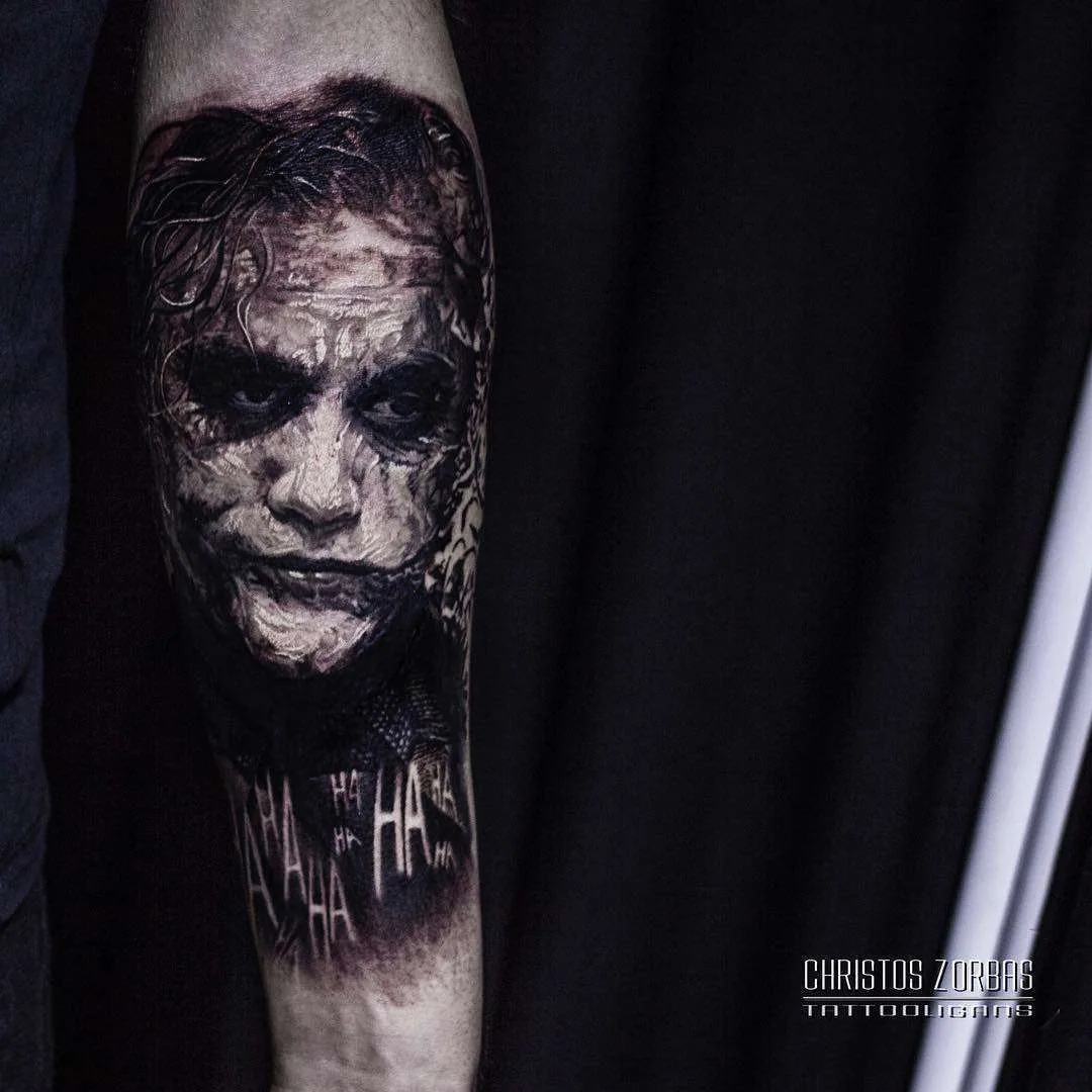 Tattoo artist Christos Zorbas color and black&grey portrait tattoo realism | Greece