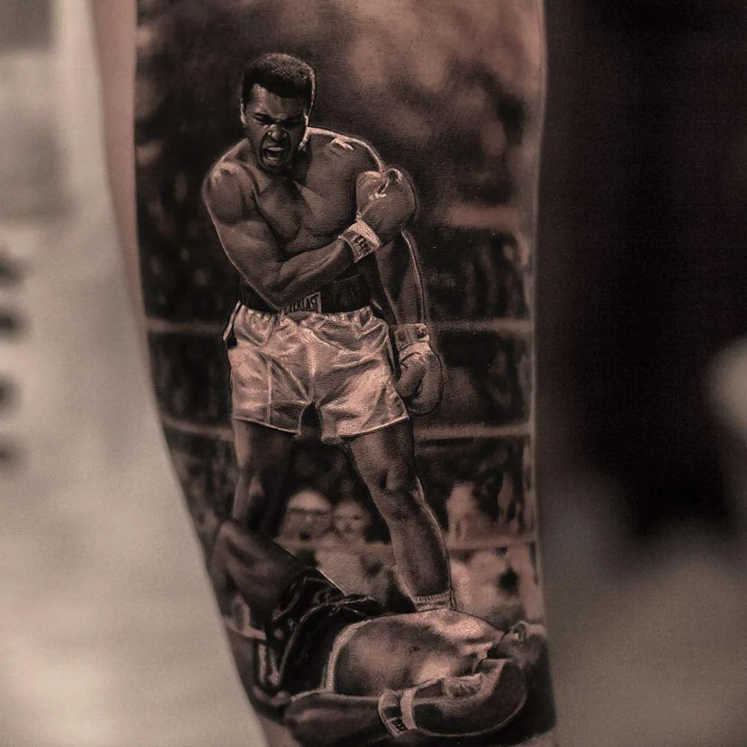 Tattoo artist Inal Bersekov, black&grey portrait realistic tattoo | Belgium