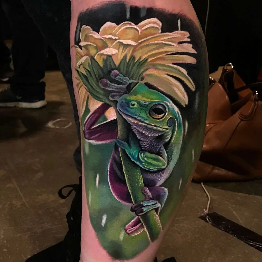 Tattoo artist Evan Olin, color portrait realistic tattoo | USA