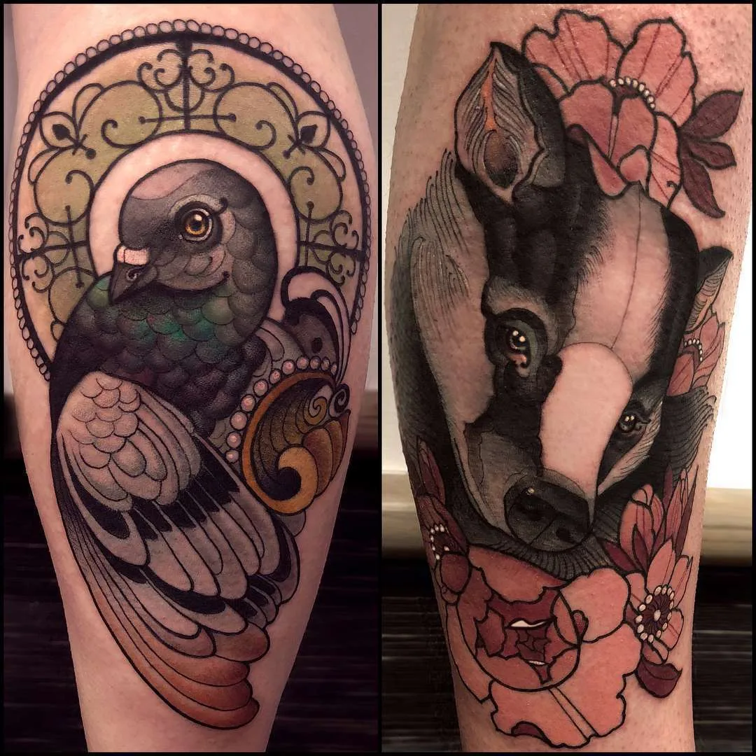 Tattoo artist Chris Green, color neo traditional tattoo | United Kingdom