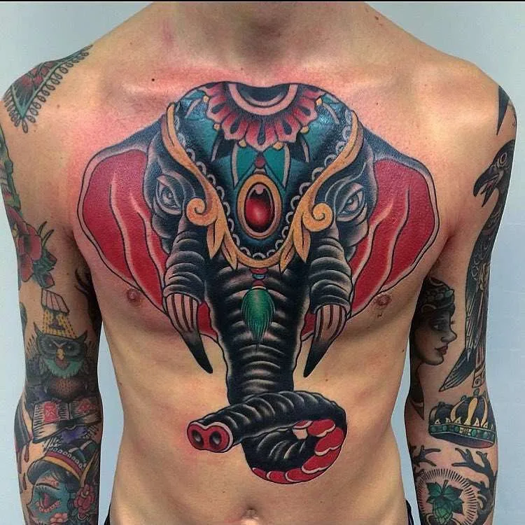 Tattoo artist Filip Henningsson, color traditional tattoo, old school | Sweden
