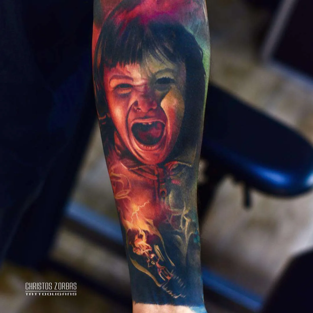 Tattoo artist Christos Zorbas color and black&grey portrait tattoo realism | Greece
