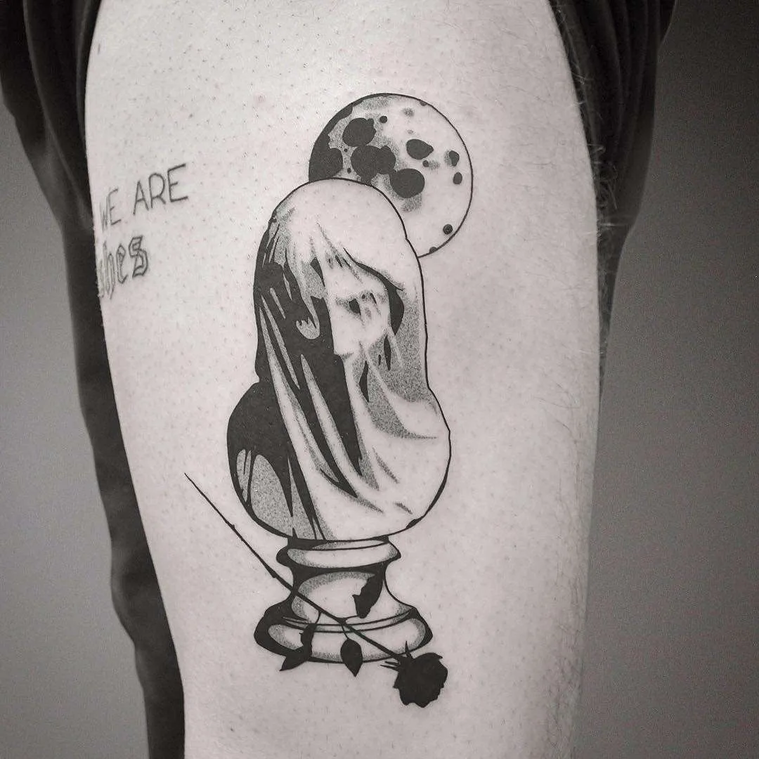 Artista del tatuaggio Brendon Welfare Dentist, stile blackwork a mano handpoke tatuaggio | Canada