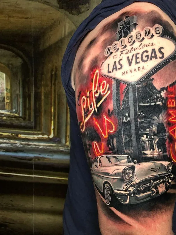 color realism tatouage sur upper arm #21282 | Artiste tatoueur Christos Zorbas