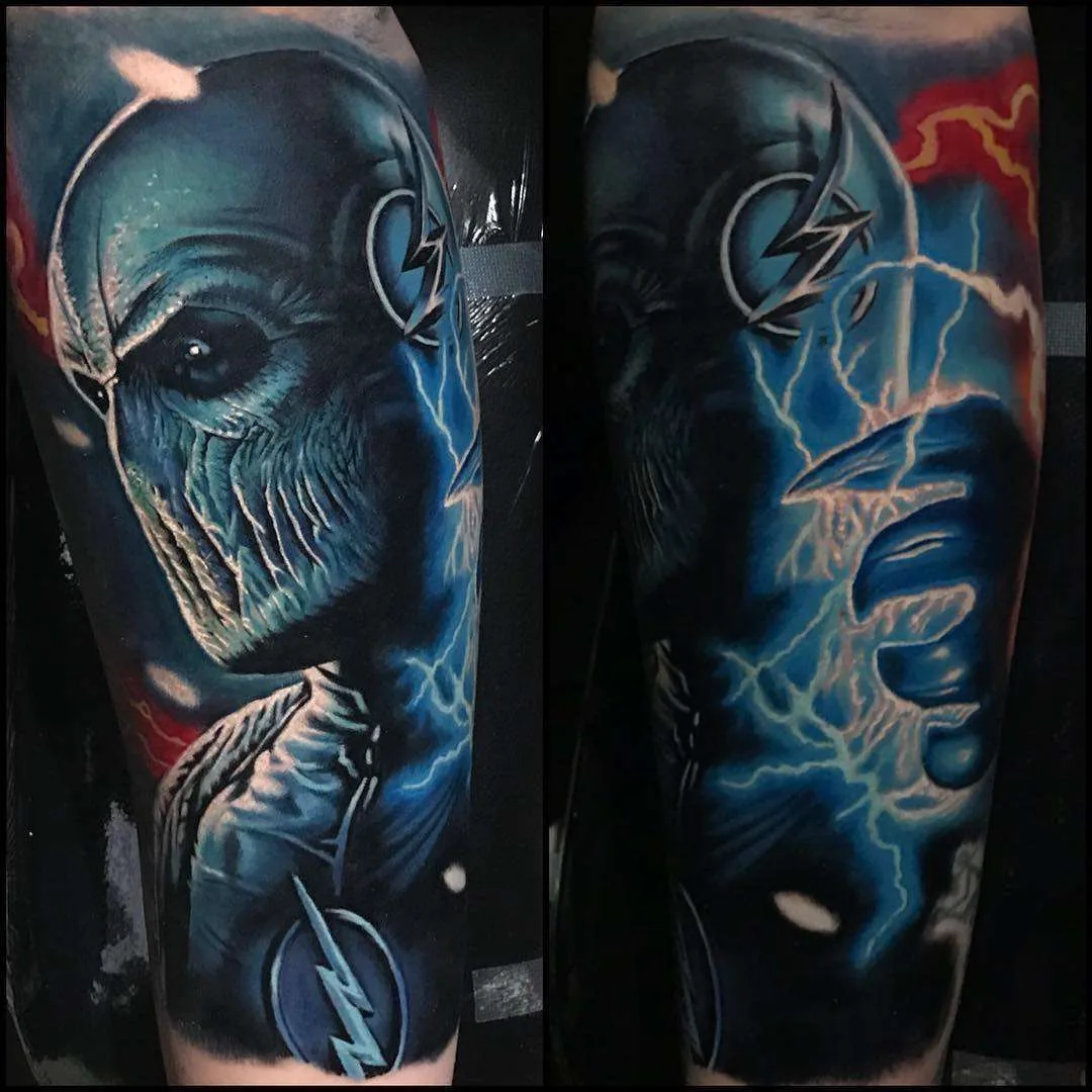 Tattoo artist Evan Olin, color portrait realistic tattoo | USA