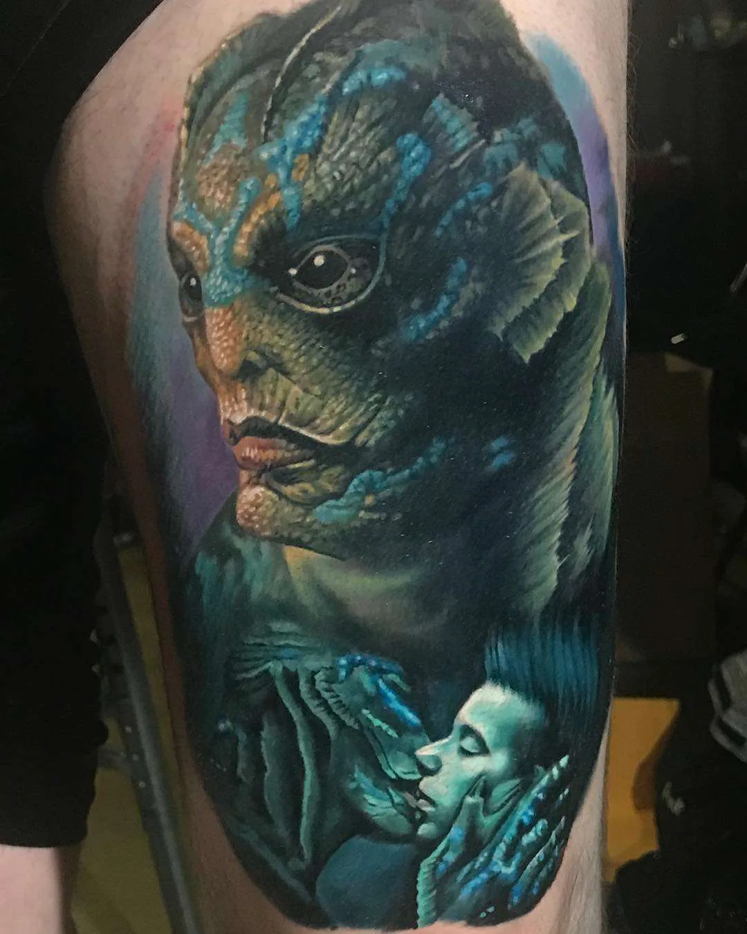 Tattoo artist Evan Olin, color portrait realistic tattoo | USA