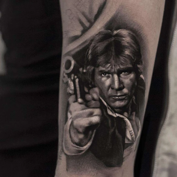 Black & Grey Portrait tattoo on Forearm