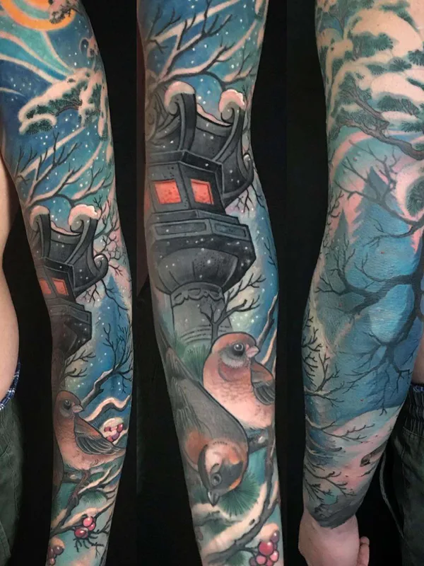 color japanese Tatuaggio su full sleeve #21311 | Tatuatore Jee Sayalero