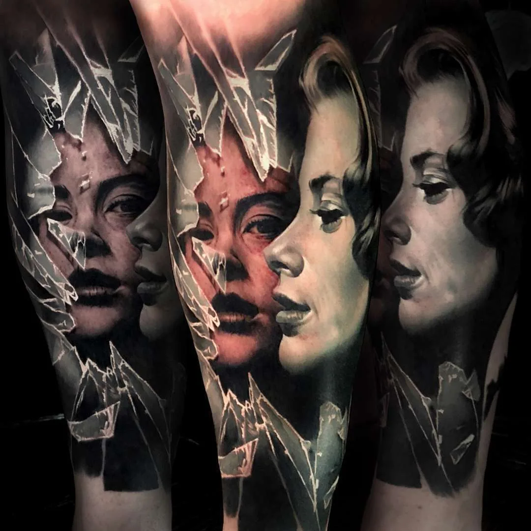 Tattoo artist Christos Zorbas color and black&grey portrait tattoo realism | Greece