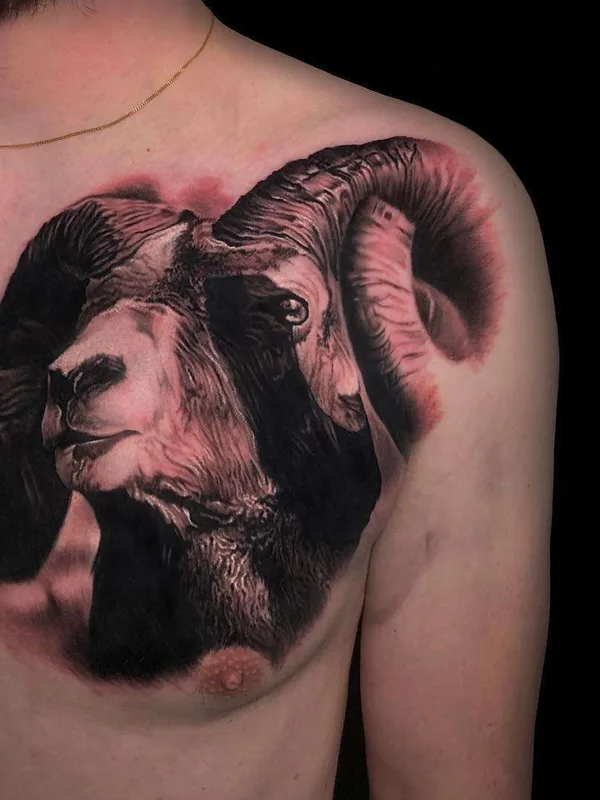 male black and grey realism tatouage sur chest #21289 | Artiste tatoueur Christos Zorbas