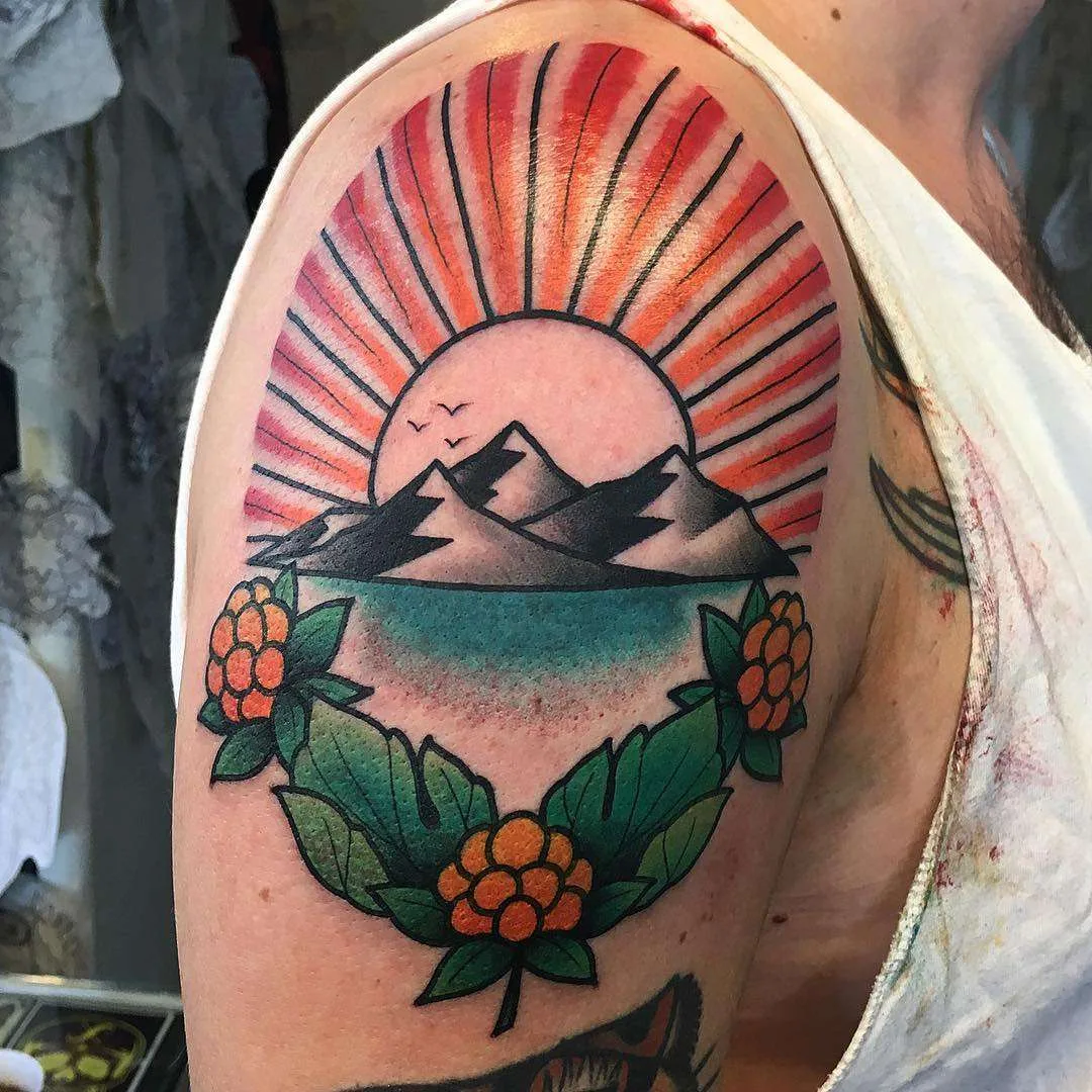 Tattoo artist Filip Henningsson, color traditional tattoo, old school | Sweden