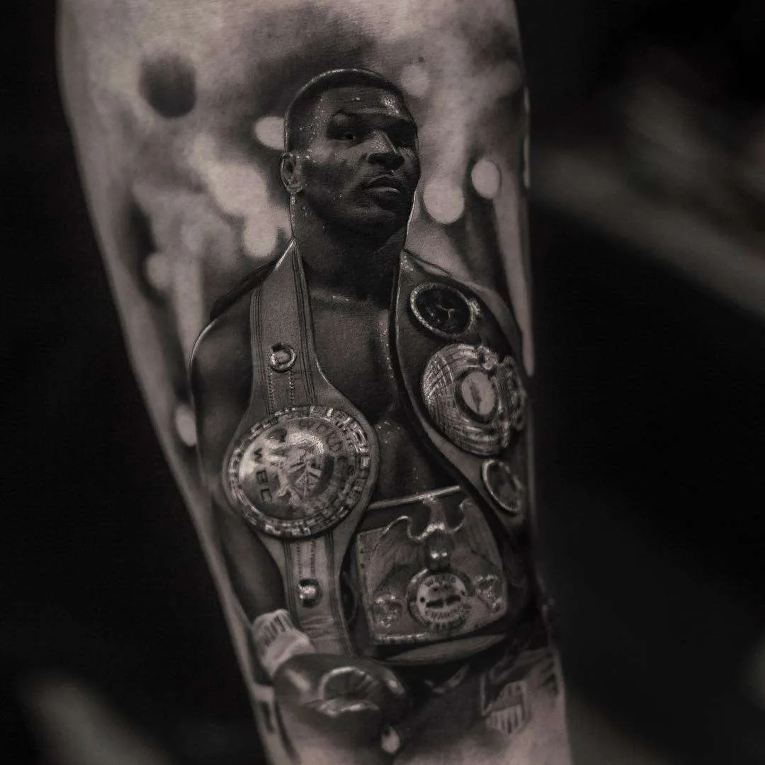 Tattoo artist Inal Bersekov, black&grey portrait realistic tattoo | Belgium