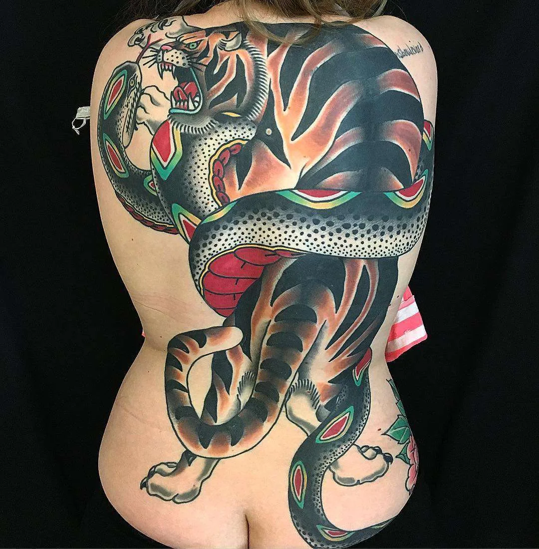 Tattoo artist Filip Henningsson, color traditional tattoo, old school | Sweden