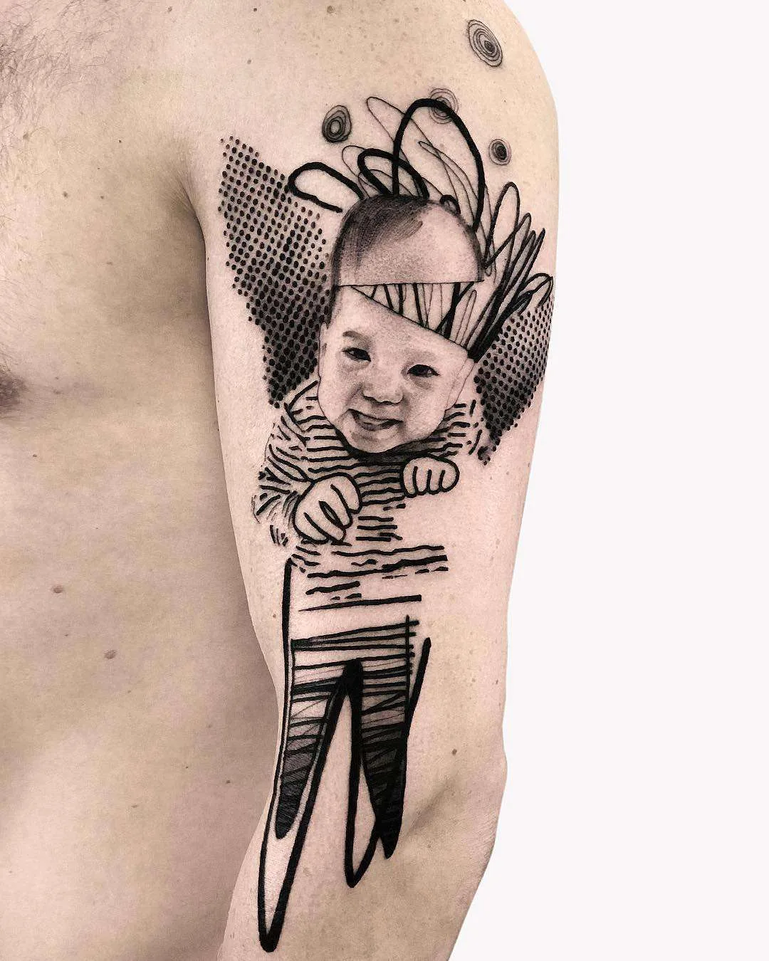 Tattoo artist Caio Miguel, black authors style surrealistic tattoo realism | Brazil