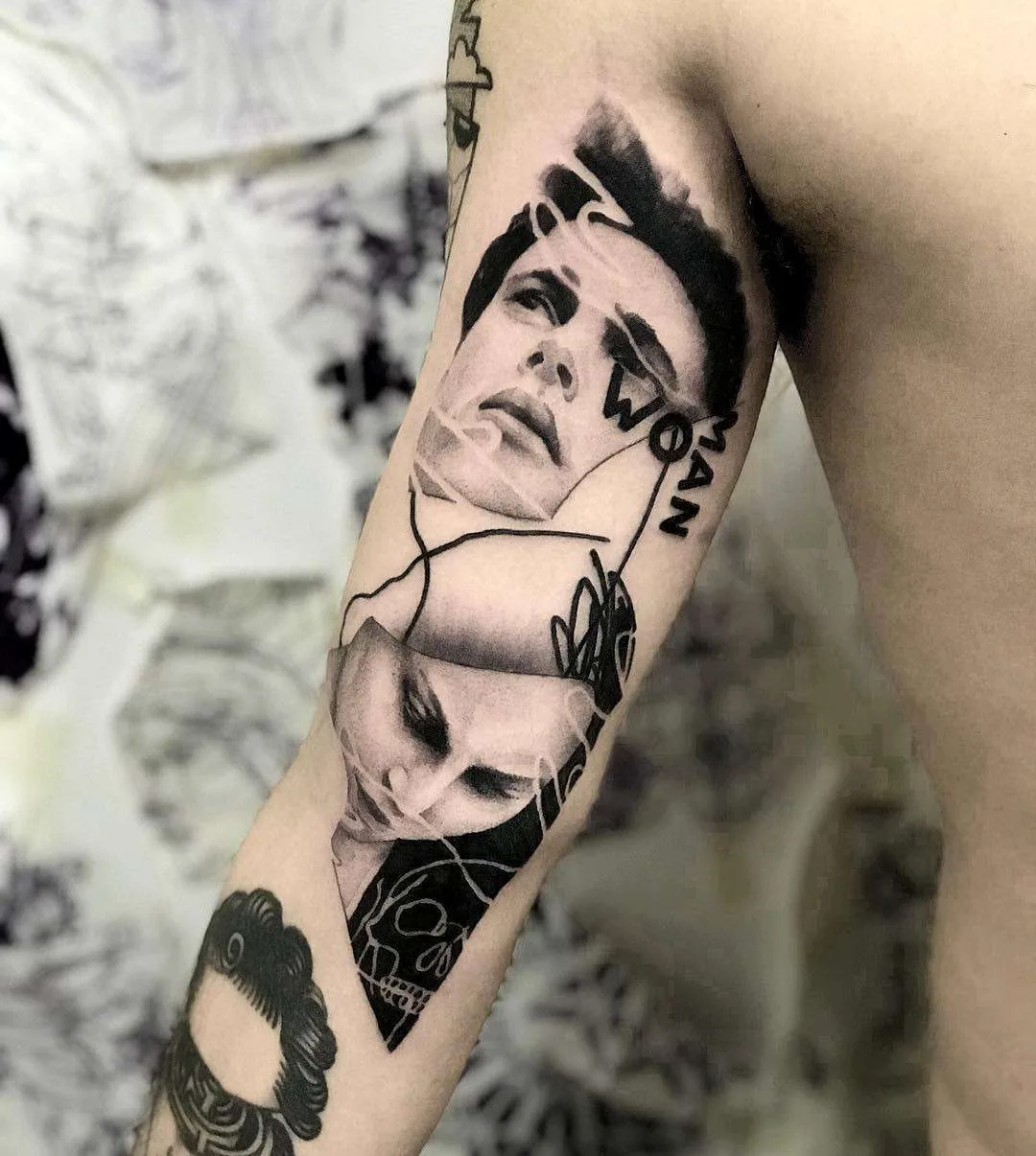 Tattoo artist Caio Miguel, black authors style surrealistic tattoo realism | Brazil