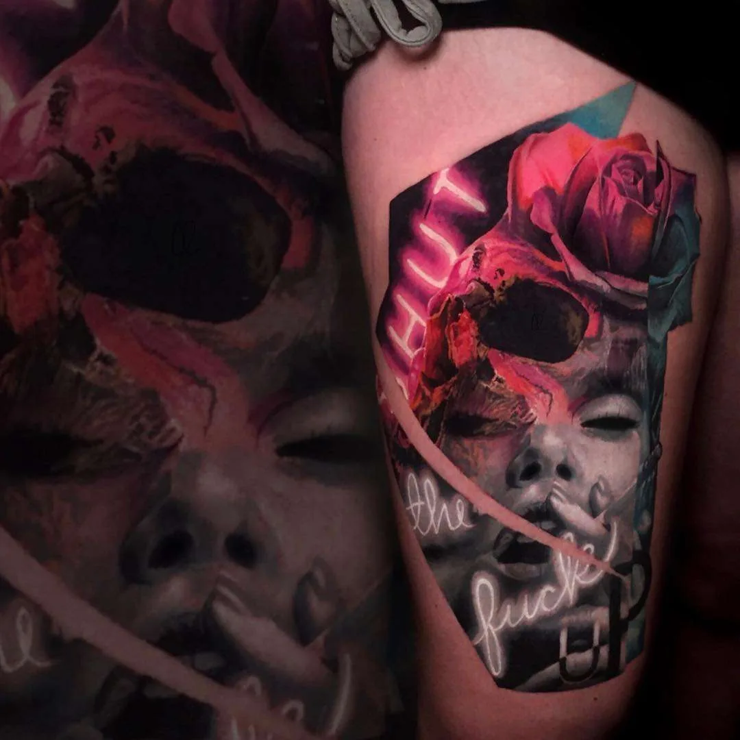 Tattoo artist Christos Zorbas color and black&grey portrait tattoo realism | Greece