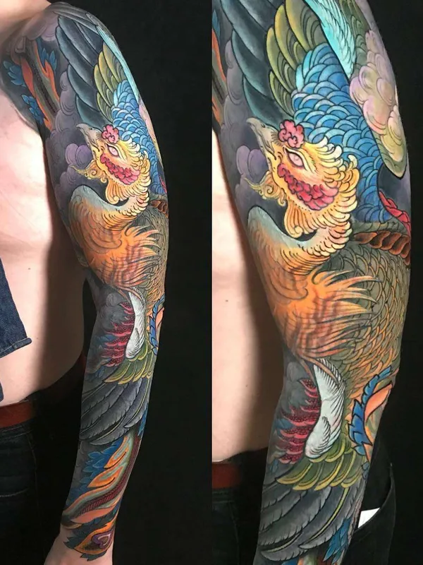 male color japanese Tatuaggio su full sleeve #21314 | Tatuatore Jee Sayalero