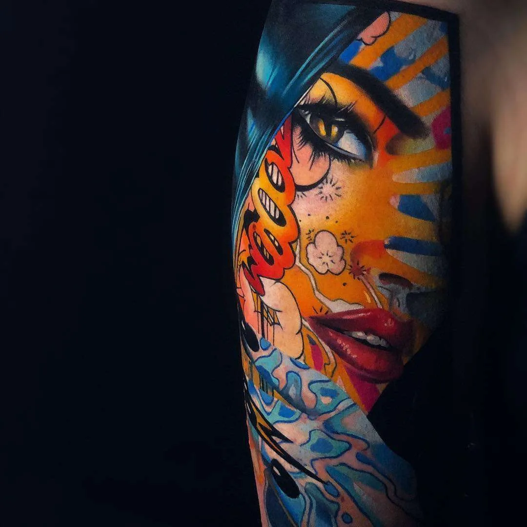 Tattoo artista Igor Mitrenga, portretto realistico a colori | Repubblica Ceca