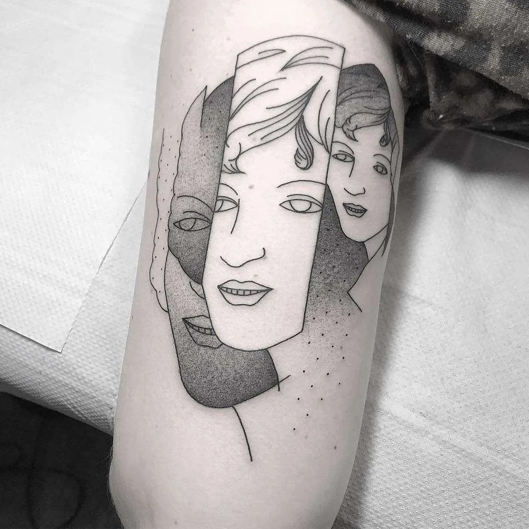 Tatuador Caleb Kilby, estilo abstract linework tatuagem | Reino Unido