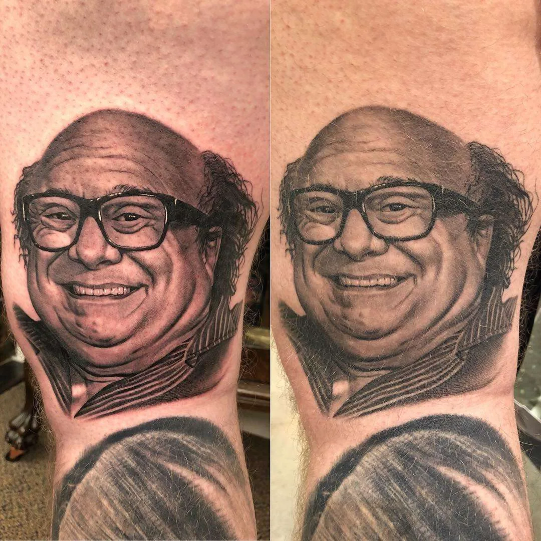 Artista de tatuagem e músico Bob Tyrrell, tatuagem realista preto e cinza | EUA