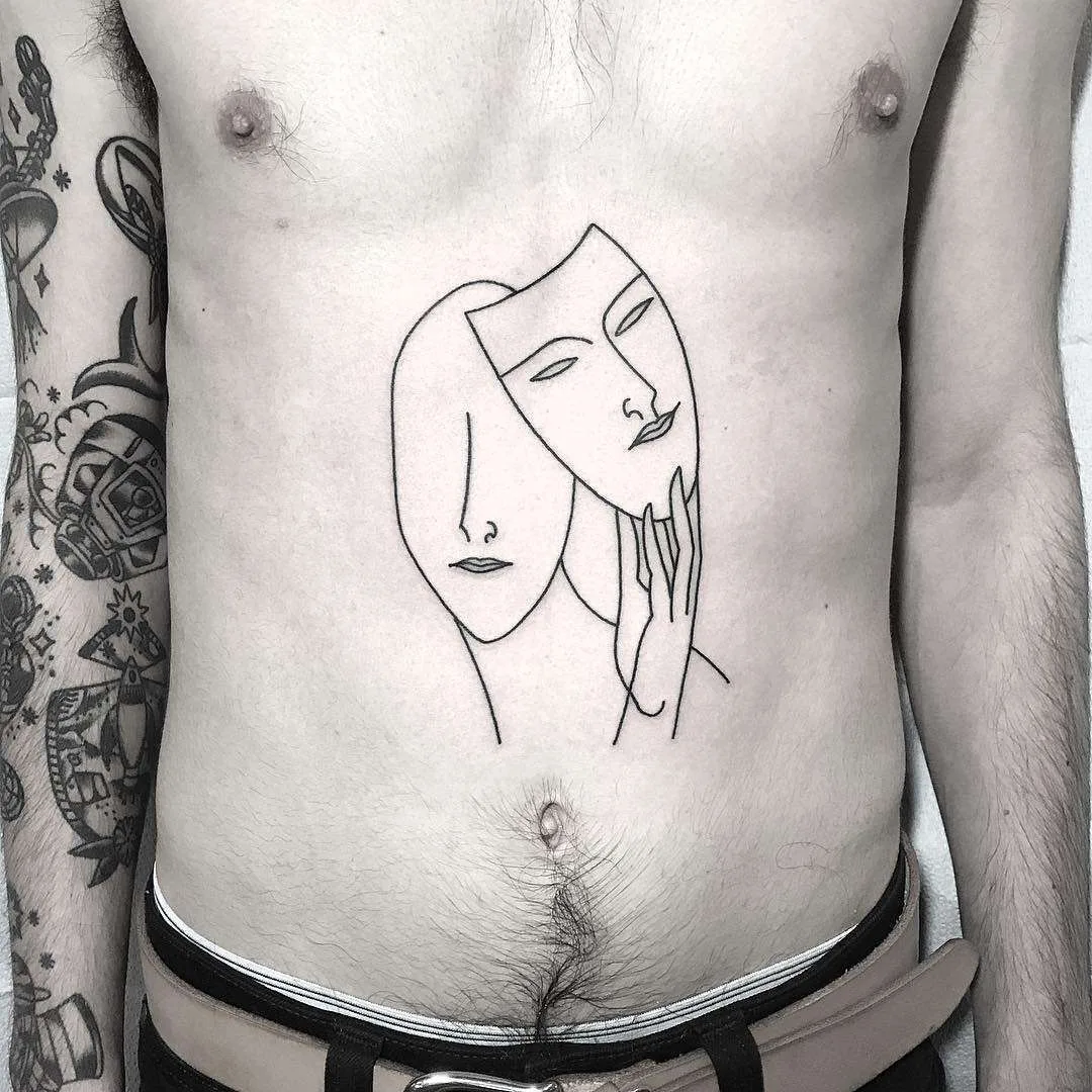 Tatuador Caleb Kilby, estilo abstract linework tatuagem | Reino Unido