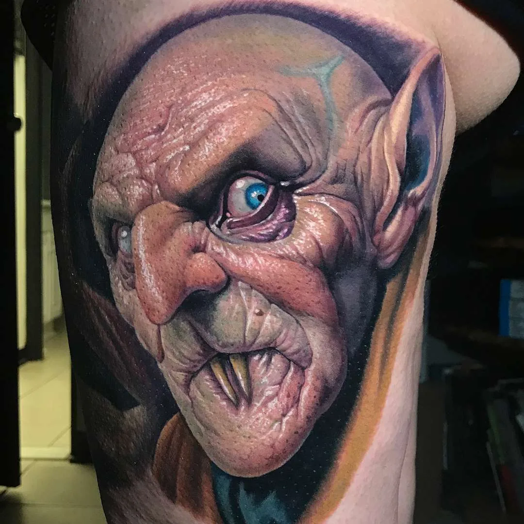 Tattoo artist Evan Olin, color portrait realistic tattoo | USA