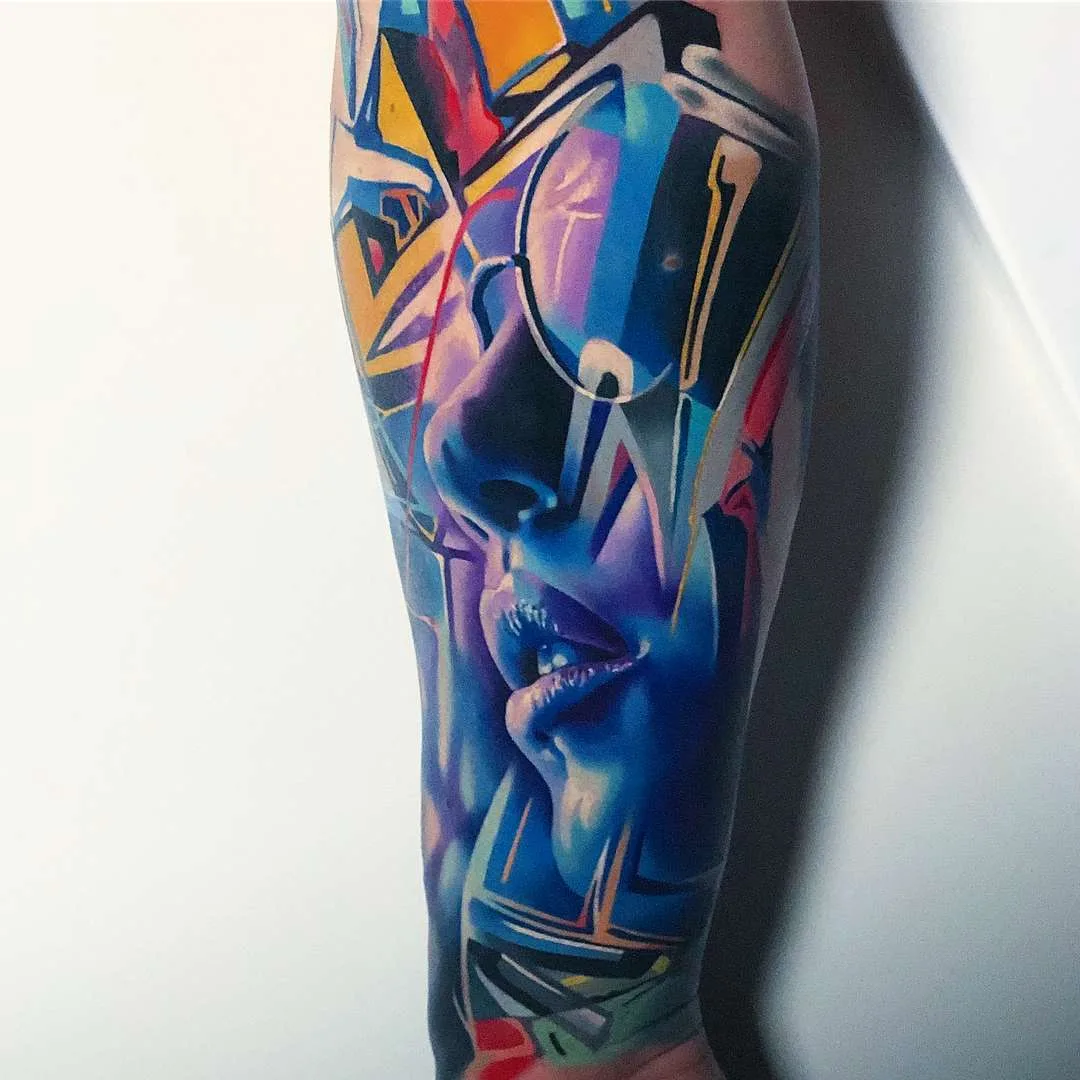 Tattoo artist Igor Mitrenga, authors style color realistic tattoo, illustration, portrait, surrealism | Czech Republic