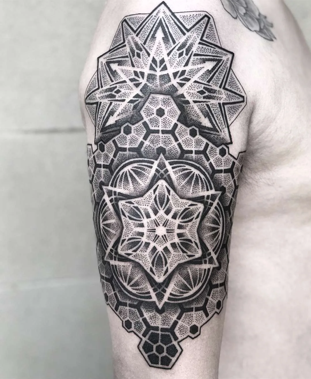 Tattoo artist Caco Menegaz, authors style blackwork ornamental tattoo | Brazil