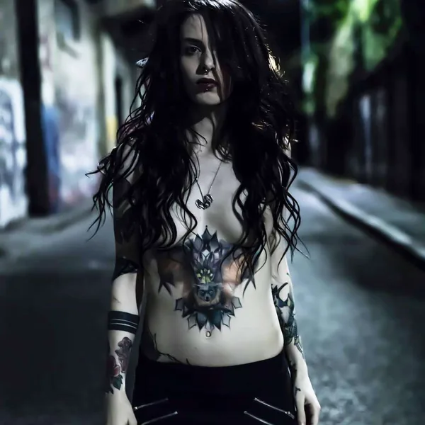 tattoo #21242 | Tattoo Model Tanya Bat