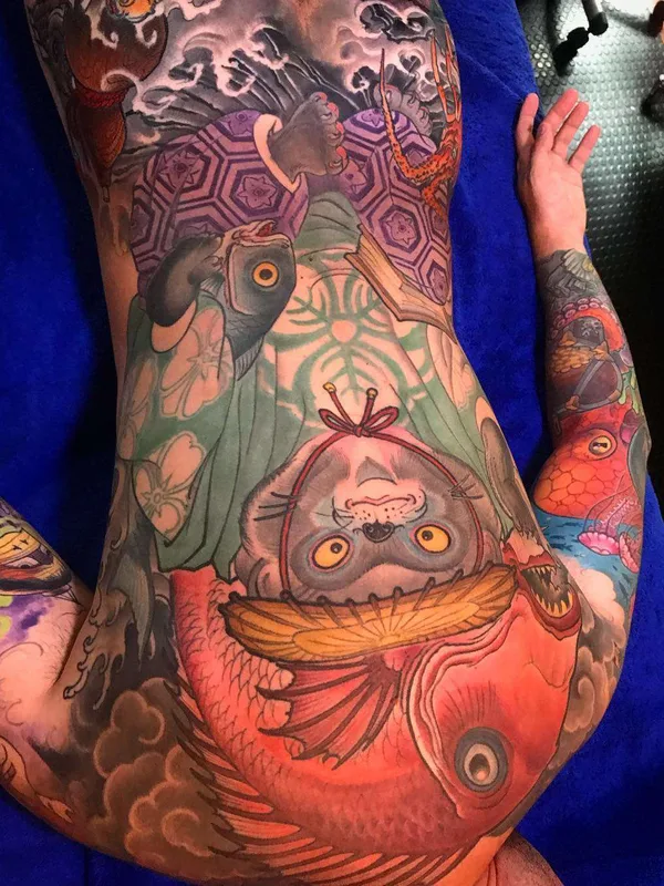 color japanese Tatuaggio su full back #21319 | Tatuatore Jee Sayalero