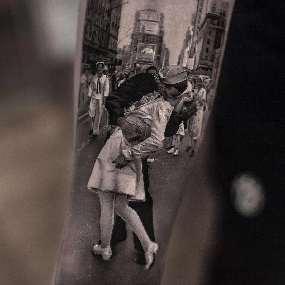 Tattoo artist Inal Bersekov, black&grey portrait realistic tattoo | Belgium