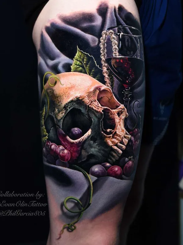 color realism Tatuaggio su thigh #21504 | Tatuatore Evan Olin