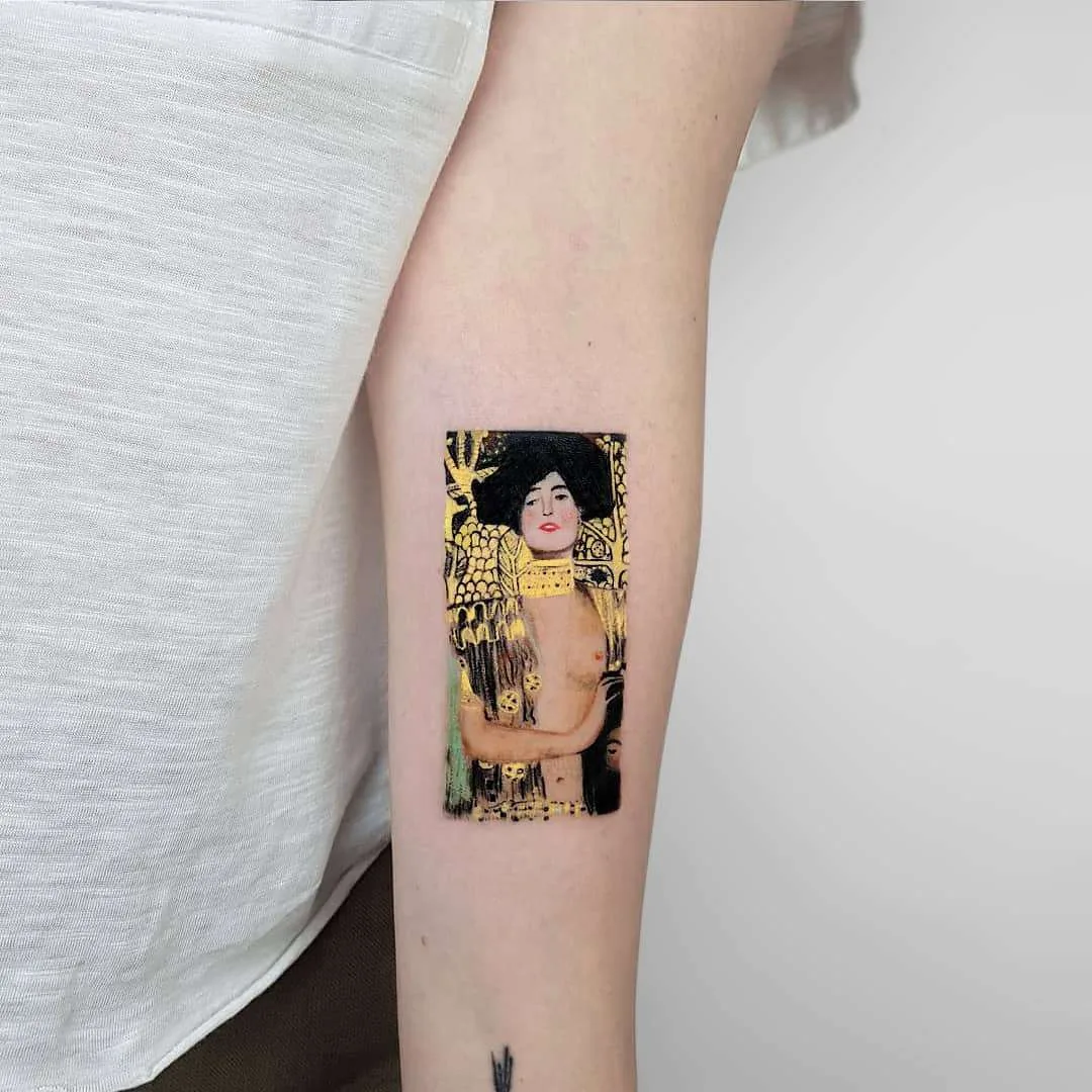 Tattoo artist Hakan Adik, authors style color and black watercolor minimalistic tattoo | Turkey