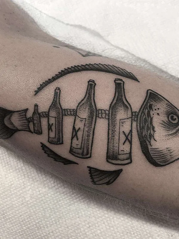 black blackwork tattoo on forearm #21833 | Tattoo Artist Henbo Henning