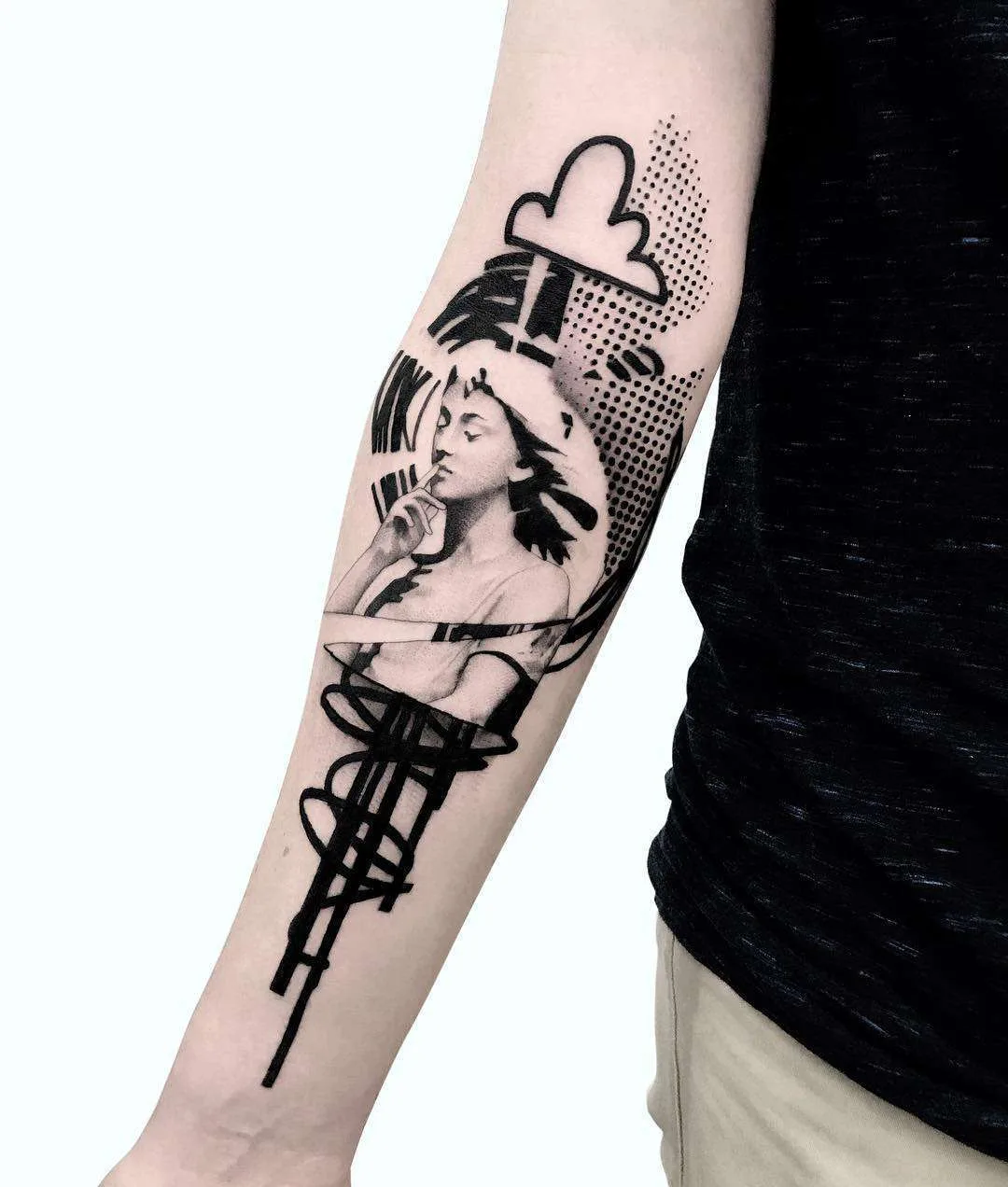Tattoo artist Caio Miguel, black authors style surrealistic tattoo realism | Brazil