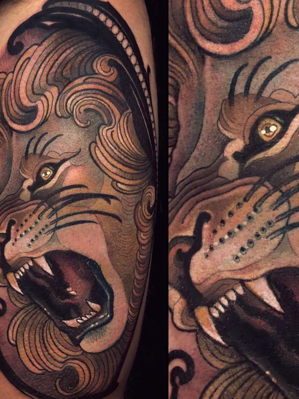 color neo traditional 纹身 在 upper arm #21706 | 纹身师 Chris Green
