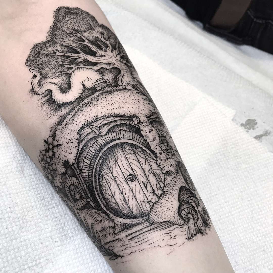 Hobbit house tattoo by tpenttil on DeviantArt