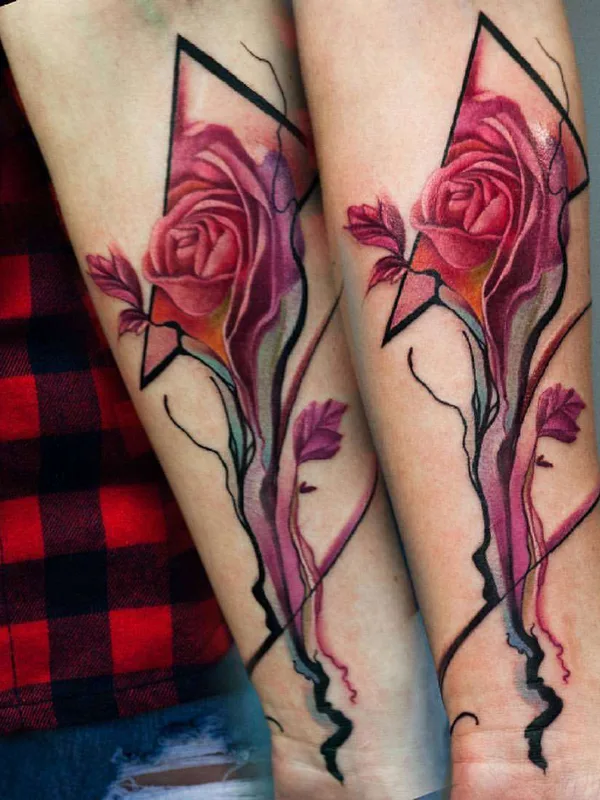 color abstract татуировка на forearm #21359 | Тату мастер Роман Ржевский