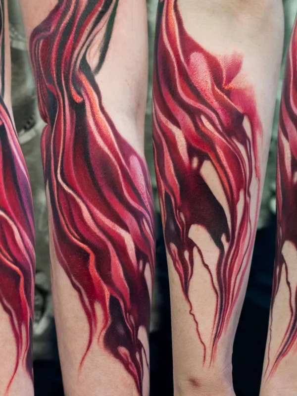 color abstract татуировка на forearm #21358 | Тату мастер Роман Ржевский