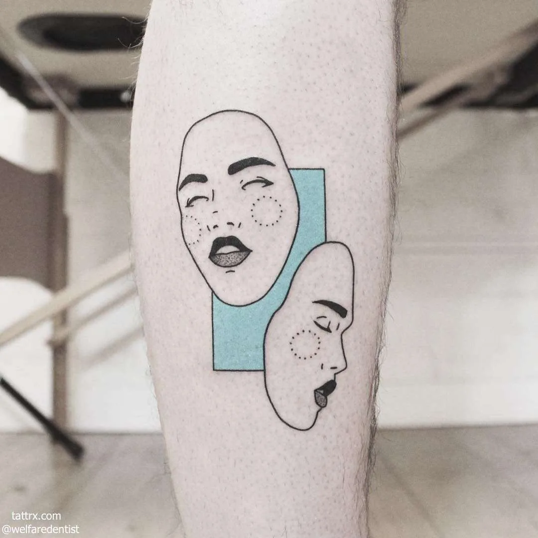Artista del tatuaggio Brendon Welfare Dentist, stile blackwork a mano handpoke tatuaggio | Canada