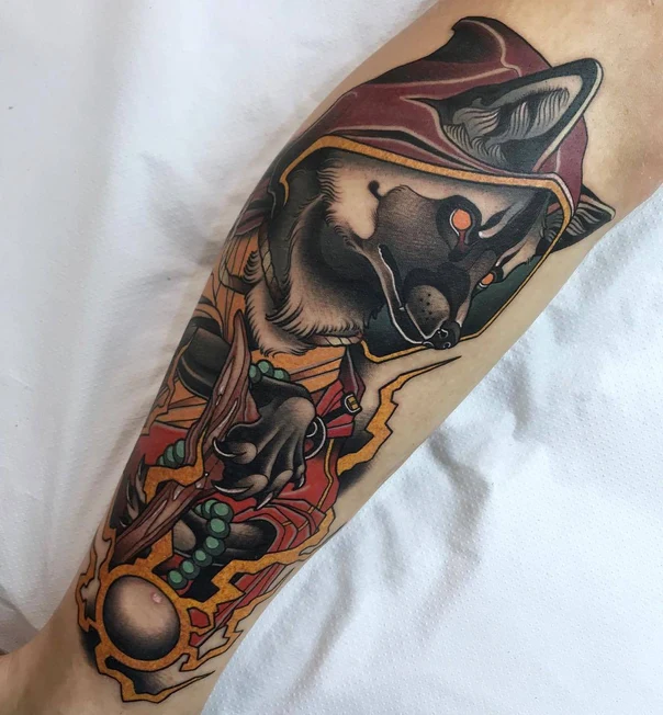 New School Animal, Fantasy tattoo on Forearm