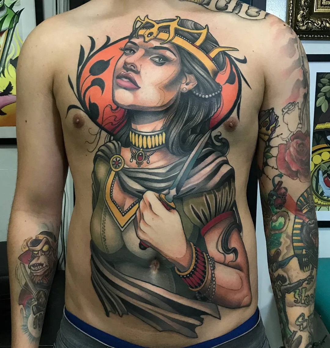 Artista de tattoos Javier Franko, tattoo de cor neo tradicional | Barcelona, Espanha