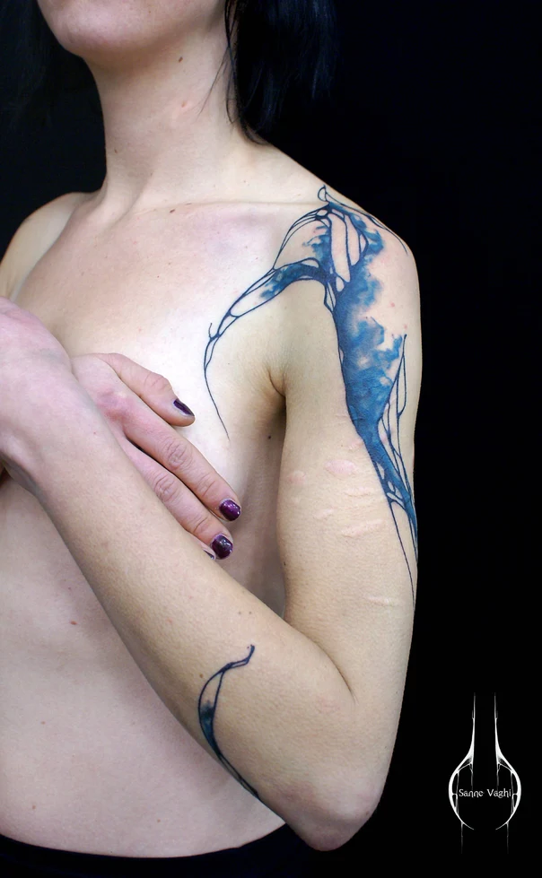 Abstract Organic tattoo on Upper Arm