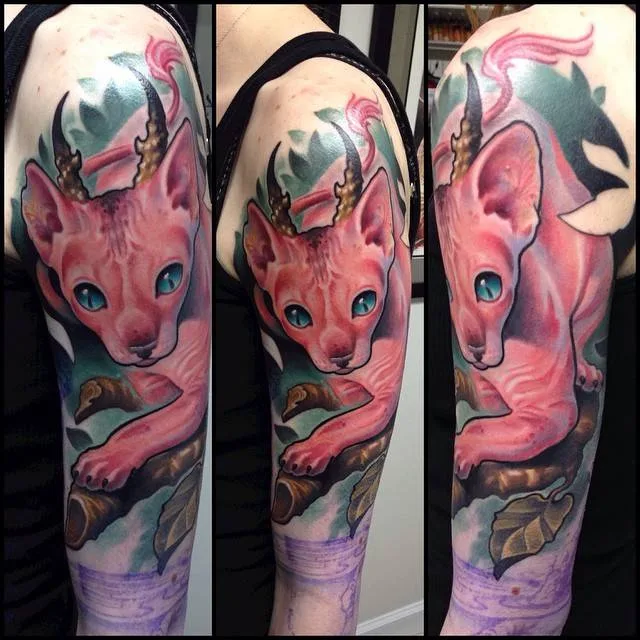 Tatuaggio artista Ande Chambers, tatuaggio neo-tradizionale e nuovo stile | Stati Uniti