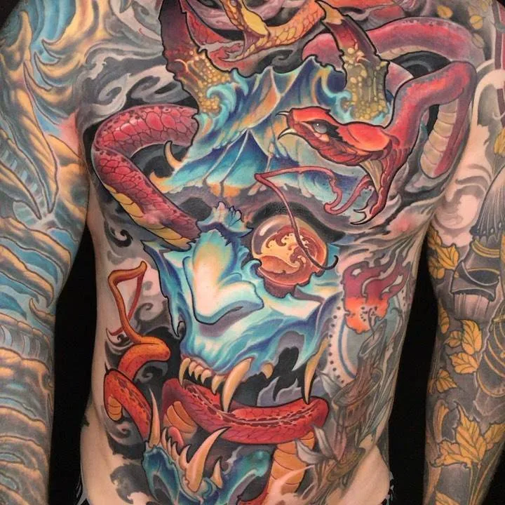 Tatuaggio artista Ande Chambers, tatuaggio neo-tradizionale e nuovo stile | Stati Uniti