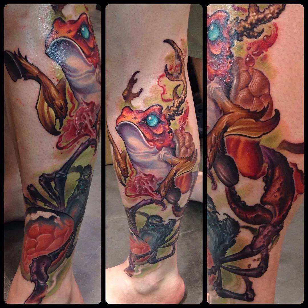 Tatuaggio artista Ande Chambers, tatuaggio neo-tradizionale e nuovo stile | Stati Uniti