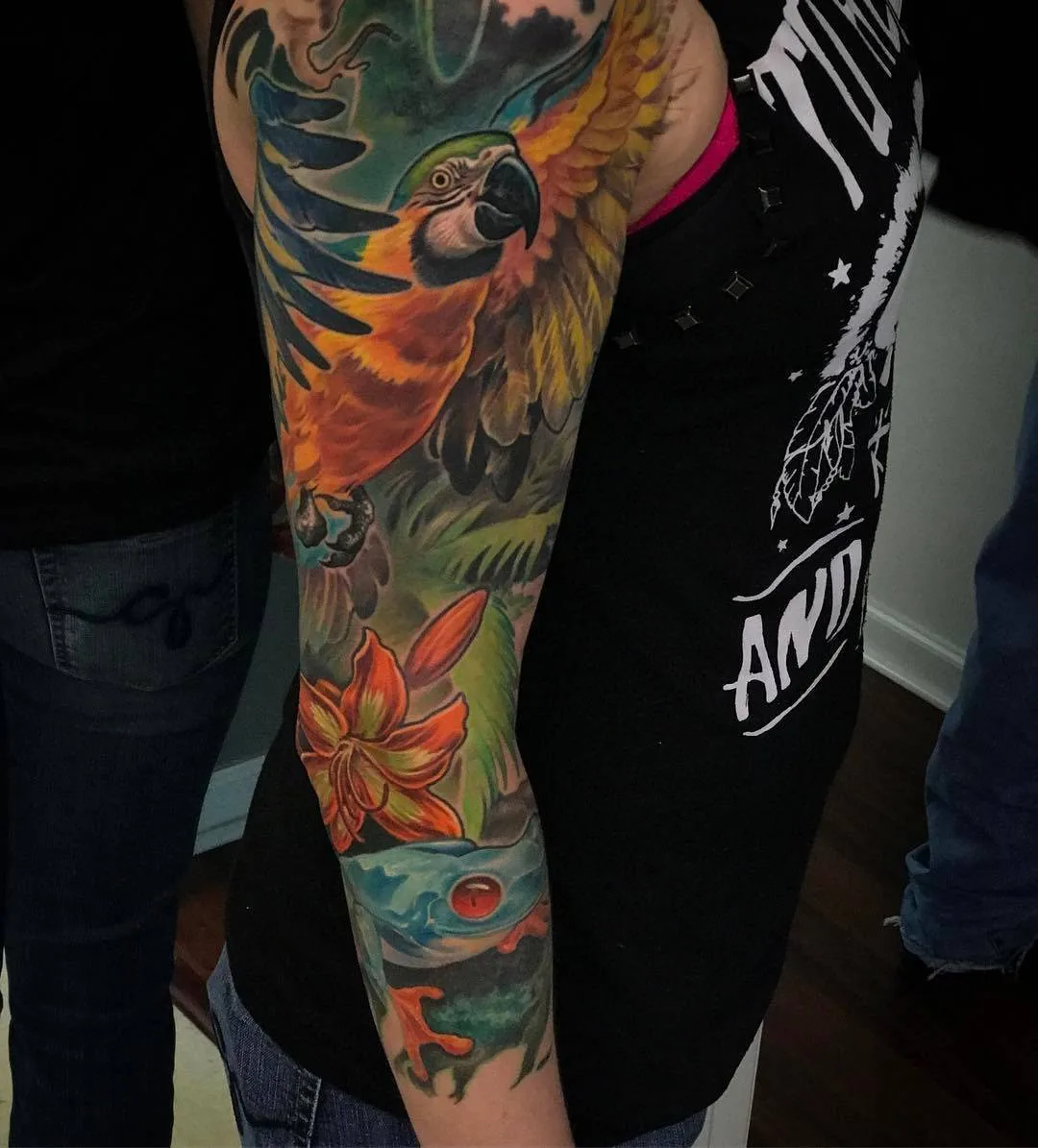 Tatuaggio artista Ande Chambers, tatuaggio neo-tradizionale e nuovo stile | Stati Uniti