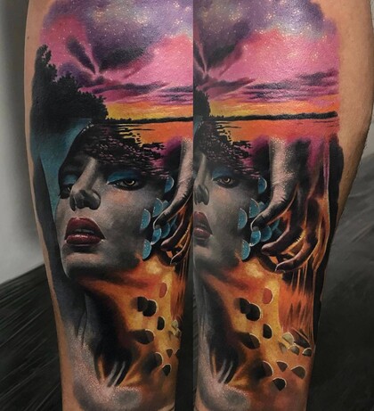 Тату эскиз #31170 Тату мастер Aaron Olaguivel (Omom Tattoo)