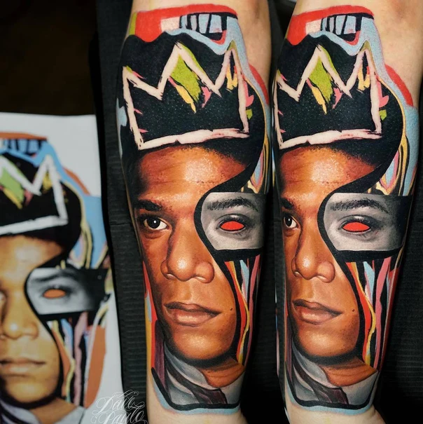 Realism Portrait, Crown tattoo on Forearm