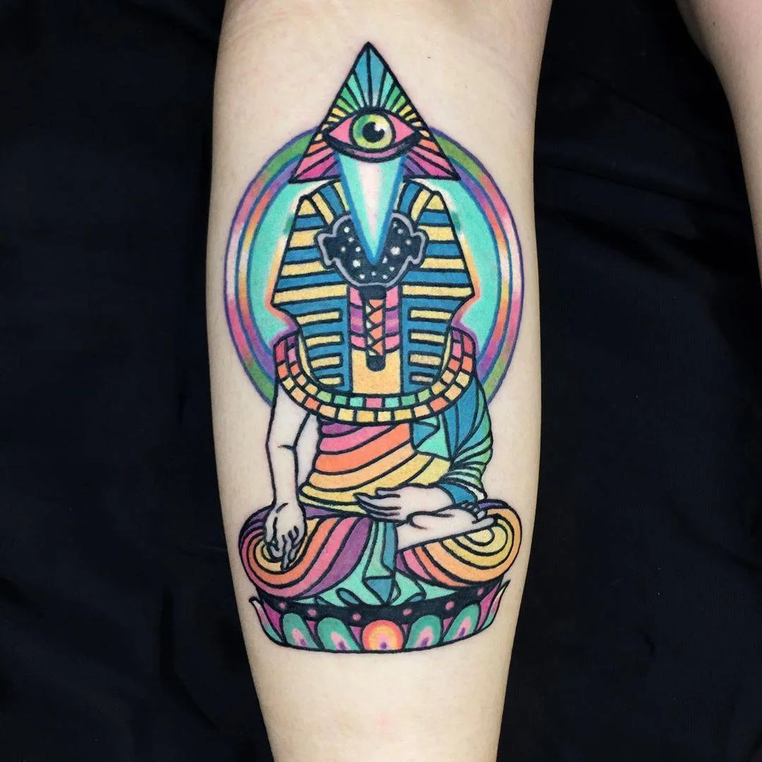 Artista de tatuagem Raro82, tatuagem colorida e intricada, psicodélica | Madrid, Espanha
